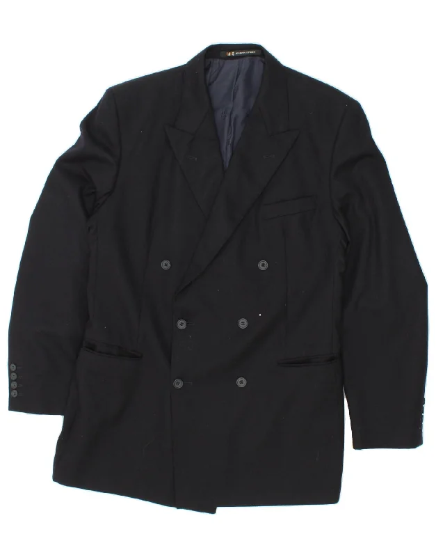 Casual Men's Bomber JacketsDAKS Mens Double Breasted Blazer Jacket UK 42 XL Navy Blue New Wool Casual Men's Bomber JacketsDAKS Mens Double Breasted Blazer Jacket UK 42 XL Navy Blue New Wool