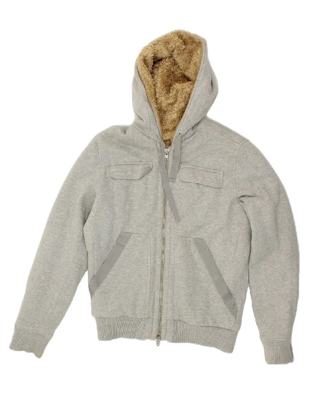 Men's Coats with Ripstop FabricDIESEL Mens Hooded Bomber Sherpa Jacket UK 40 Large Grey Cotton Men's Coats with Ripstop FabricDIESEL Mens Hooded Bomber Sherpa Jacket UK 40 Large Grey Cotton