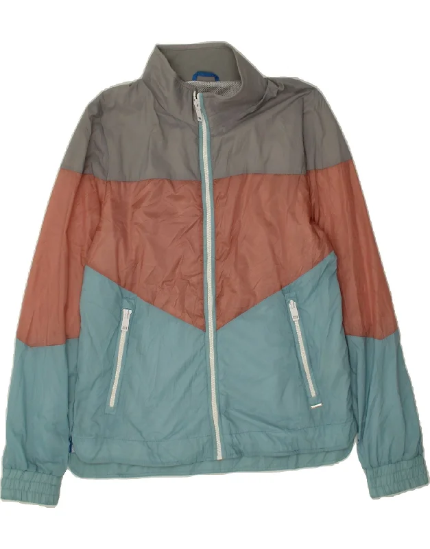 Men's Coats for Cold WeatherDIESEL Mens Rain Jacket UK 40 Large Multicoloured Colourblock Nylon