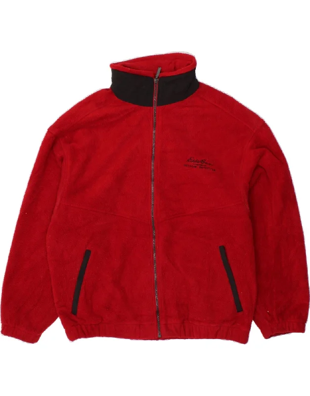 Men's Coats with Relaxed FitsEDDIE BAUER Mens Fleece Jacket UK 38 Medium Red Polyester Men's Coats with Relaxed FitsEDDIE BAUER Mens Fleece Jacket UK 38 Medium Red Polyester