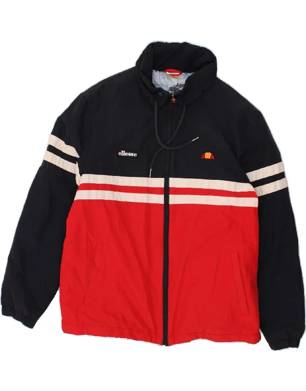 Men's Coats with Quilted LiningELLESSE Mens Padded Jacket UK 40 Large Navy Blue Colourblock Cotton Men's Coats with Quilted LiningELLESSE Mens Padded Jacket UK 40 Large Navy Blue Colourblock Cotton