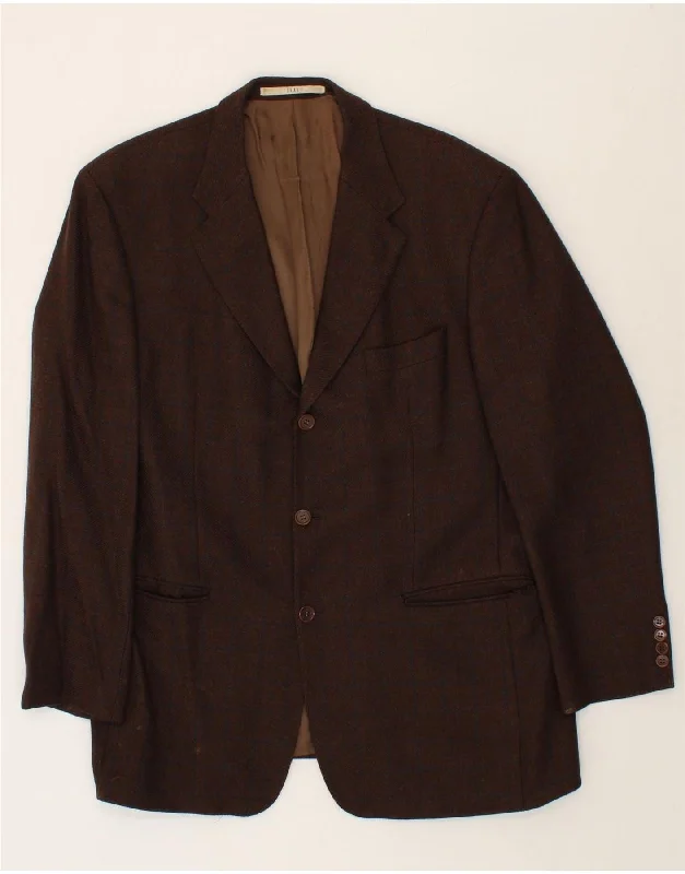 Fashionable Men's Denim JacketsFERAUD Mens 3 Button Blazer Jacket IT 54 2XL Brown New Wool Fashionable Men's Denim JacketsFERAUD Mens 3 Button Blazer Jacket IT 54 2XL Brown New Wool