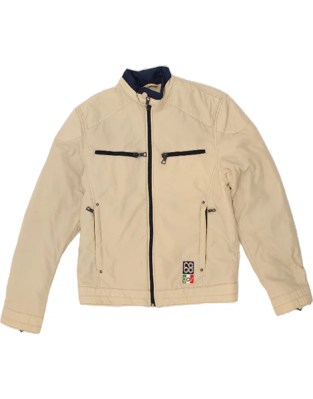 Men's Coats for Mild WeatherGAS Mens Graphic Bomber Jacket UK 38 Medium Beige