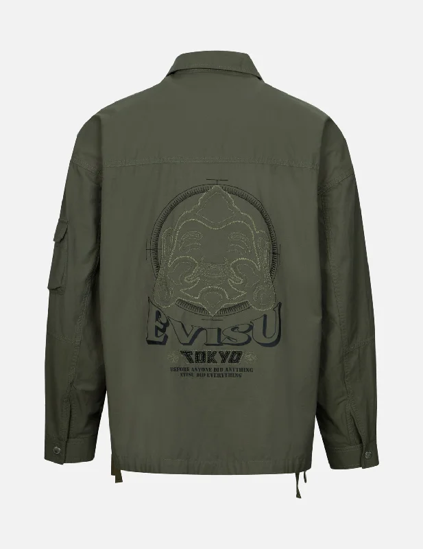 Men's Coats with Modern CutsHand Stitching Seagull and Godhead Embroidery Loose Fit Shirt Jacket Men's Coats with Modern CutsHand Stitching Seagull and Godhead Embroidery Loose Fit Shirt Jacket