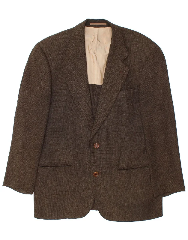 Men's Coats for Snowy WeatherHUGO BOSS Mens 2 Button Blazer Jacket EU 50 Large Brown Wool Men's Coats for Snowy WeatherHUGO BOSS Mens 2 Button Blazer Jacket EU 50 Large Brown Wool