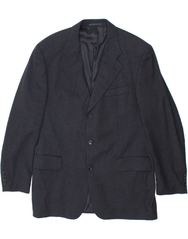 Men's Coats with Synthetic InsulationHUGO BOSS Mens Super 100 3 Button Blazer Jacket IT 54 2XL Navy Blue Men's Coats with Synthetic InsulationHUGO BOSS Mens Super 100 3 Button Blazer Jacket IT 54 2XL Navy Blue