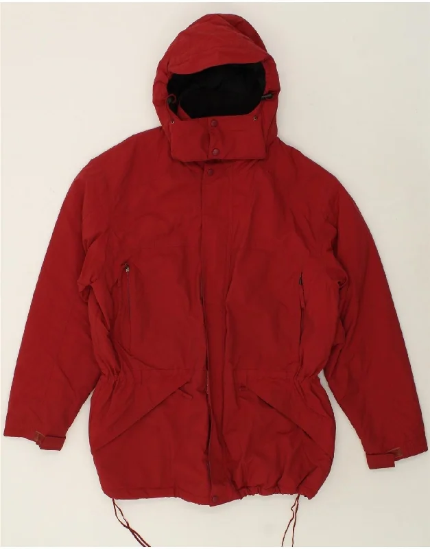 Trendy Men's Anorak JacketsL.L.BEAN Mens Hooded Padded Jacket UK 40 Large Red Nylon