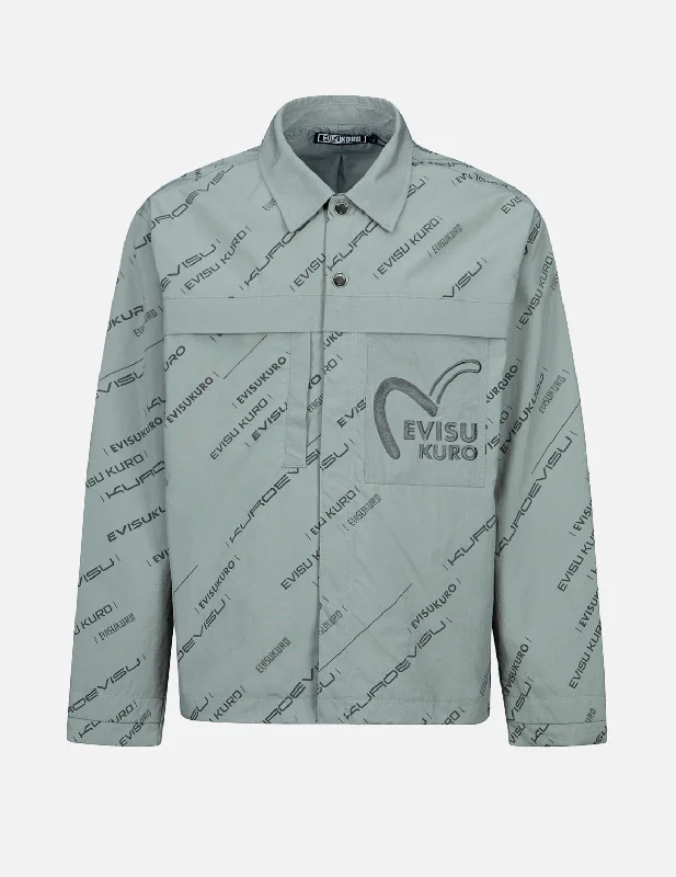 Men's Coats for Everyday WearMonogram Logo Print Utility Jacket