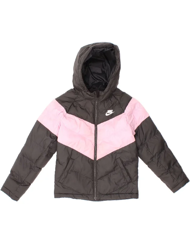 Men's Coats with Modern CutsNIKE Girls Hooded Padded Jacket 10-11 Years Medium Black Colourblock Men's Coats with Modern CutsNIKE Girls Hooded Padded Jacket 10-11 Years Medium Black Colourblock