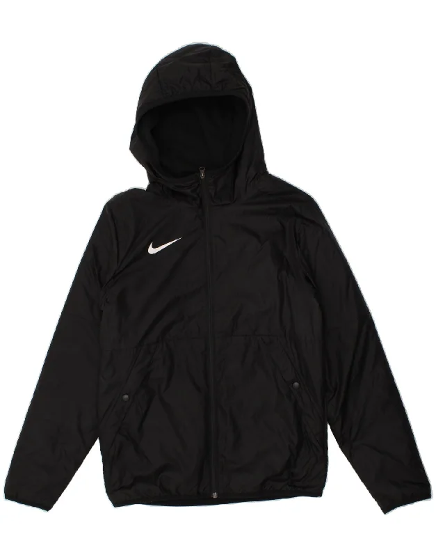 Casual Men's Bomber JacketsNIKE Mens Hooded Rain Jacket UK 36 Small Black Polyester