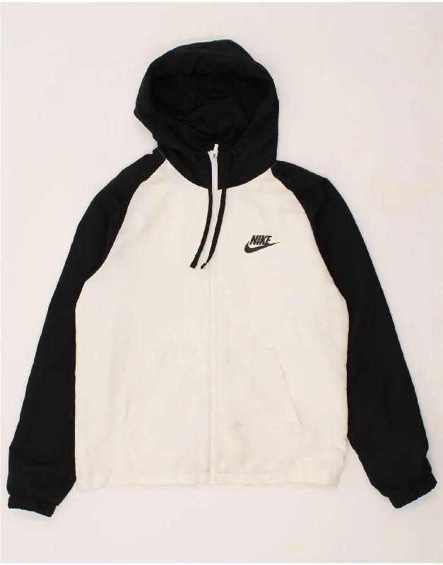 Men's Coats for WorkNIKE Mens Hooded Rain Jacket UK 40 Large White Colourblock Polyester Men's Coats for WorkNIKE Mens Hooded Rain Jacket UK 40 Large White Colourblock Polyester