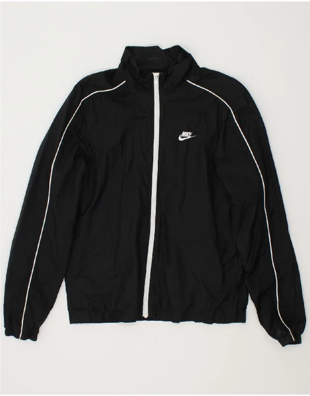 Men's Coats with Ripstop FabricNIKE Mens Rain Jacket UK 38 Medium Black Nylon
