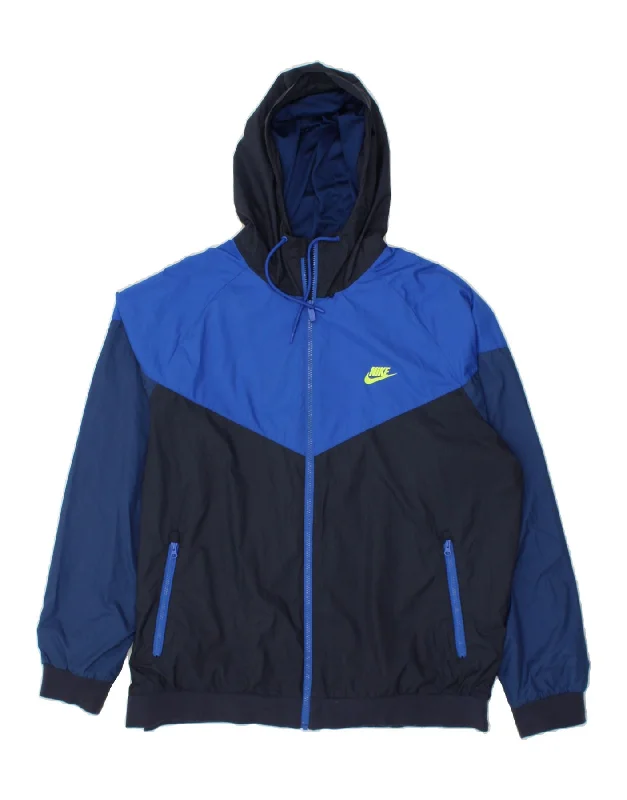 Luxurious Men's Cashmere CoatsNIKE Mens Tall Hooded Rain Jacket UK 44 2XL Navy Blue Colourblock Luxurious Men's Cashmere CoatsNIKE Mens Tall Hooded Rain Jacket UK 44 2XL Navy Blue Colourblock