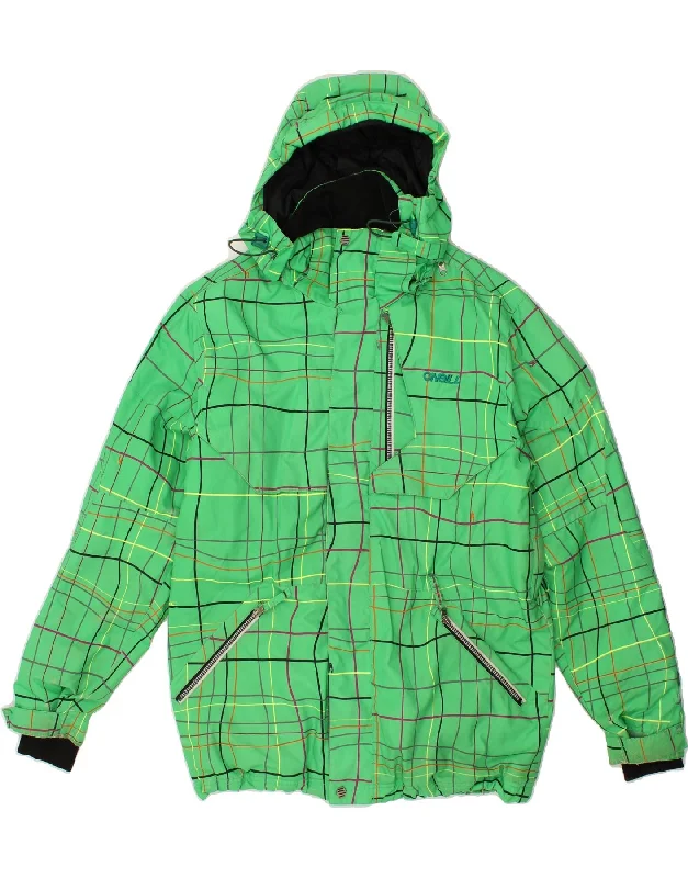 Men's Coats Made in the USAO'NEILL Mens Hooded Windbreaker Jacket UK 40 Large Green Check Polyester Men's Coats Made in the USAO'NEILL Mens Hooded Windbreaker Jacket UK 40 Large Green Check Polyester