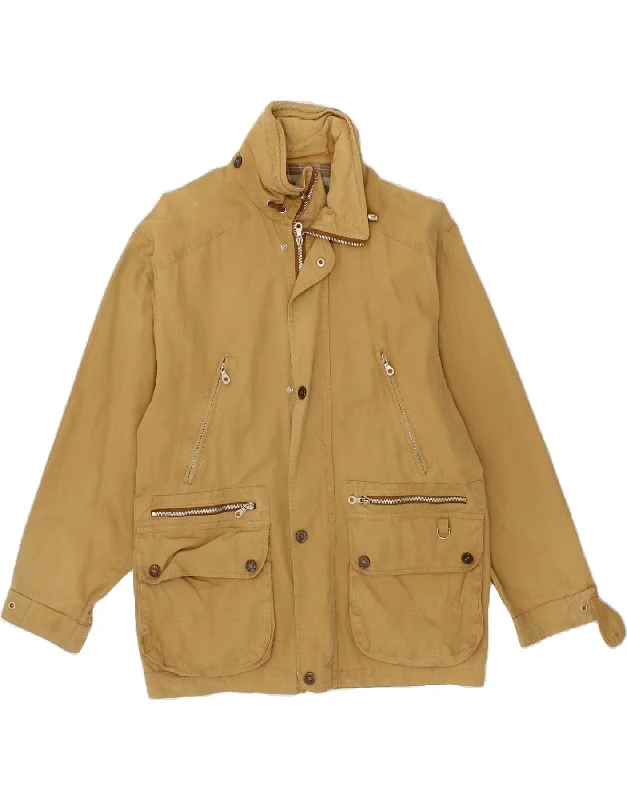 Practical Men's RaincoatsPOLBOT Mens Utility Jacket UK 36 Small Beige Polyester