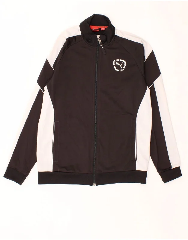 Men's Coats Made in ItalyPUMA Boys Tracksuit Top Jacket 13-14 Years Black Colourblock Polyester Men's Coats Made in ItalyPUMA Boys Tracksuit Top Jacket 13-14 Years Black Colourblock Polyester