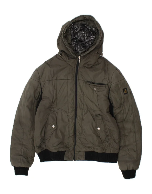 Versatile Men's Pea CoatsREFRIGIWEAR Mens Hooded Padded Jacket UK 42 XL Grey Polyester Versatile Men's Pea CoatsREFRIGIWEAR Mens Hooded Padded Jacket UK 42 XL Grey Polyester