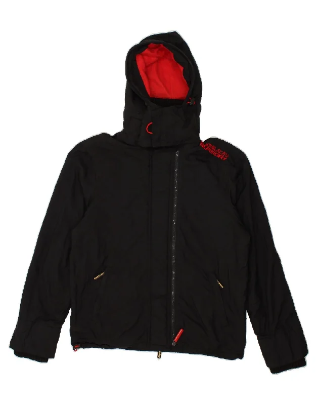 Men's Coats with Belted WaistsSUPERDRY Mens The Windcheater Hooded Windbreaker Jacket UK 38 Medium Black Men's Coats with Belted WaistsSUPERDRY Mens The Windcheater Hooded Windbreaker Jacket UK 38 Medium Black