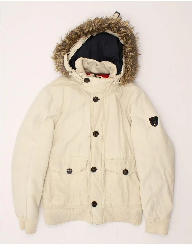 Men's Coats for Dressy OccasionsTOMMY HILFIGER Mens Hampton Fit Bomber Jacket UK 38 Medium Off White Men's Coats for Dressy OccasionsTOMMY HILFIGER Mens Hampton Fit Bomber Jacket UK 38 Medium Off White