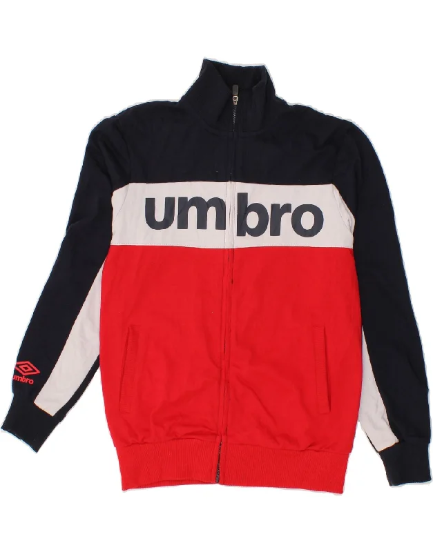 Men's Coats with Slim FitsUMBRO Boys Graphic Tracksuit Top Jacket 13-14 Years Medium  Navy Blue