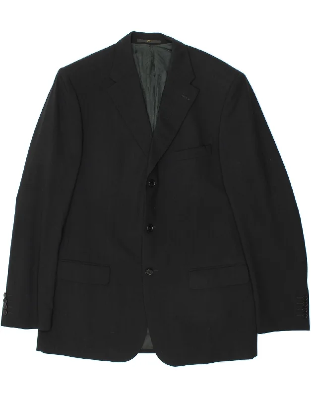 Men's Coats for Big and TallVALENTINO Mens 3 Button Blazer Jacket IT 52 XL Black Merino Wool Men's Coats for Big and TallVALENTINO Mens 3 Button Blazer Jacket IT 52 XL Black Merino Wool