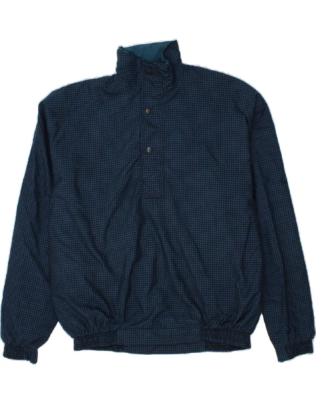Men's Coats for SpringVINTAGE Mens Bomber Anorak Jacket UK 40 Large Blue Houndstooth Polyester Men's Coats for SpringVINTAGE Mens Bomber Anorak Jacket UK 40 Large Blue Houndstooth Polyester