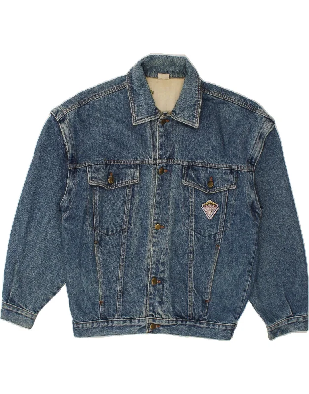 Men's Coats with Vintage StyleVINTAGE Mens Denim Jacket UK 36 Small Blue
