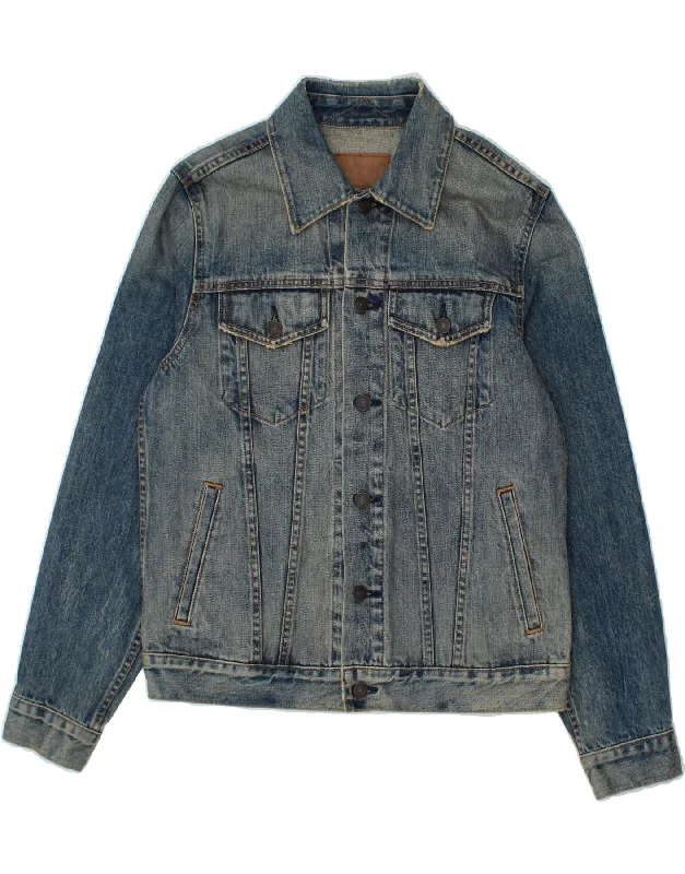 Men's Coats with Water-Repellent FabricVINTAGE Mens Denim Jacket UK 36 Small Blue Cotton Men's Coats with Water-Repellent FabricVINTAGE Mens Denim Jacket UK 36 Small Blue Cotton