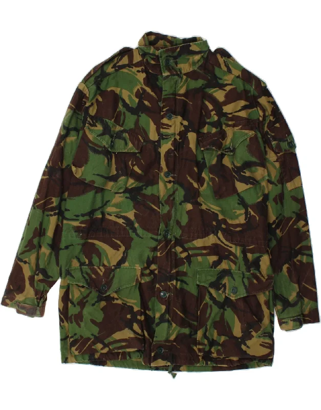 Waterproof Men's ParkasVINTAGE Mens Military Jacket UK 42 XL Green Camouflage