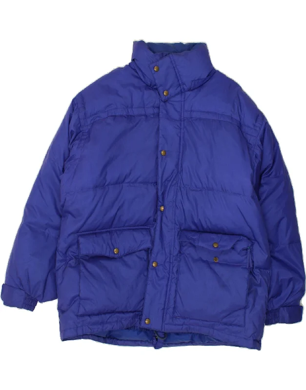 Luxurious Men's Cashmere CoatsVINTAGE Mens Padded Jacket UK 38 Medium Blue Polyester Luxurious Men's Cashmere CoatsVINTAGE Mens Padded Jacket UK 38 Medium Blue Polyester