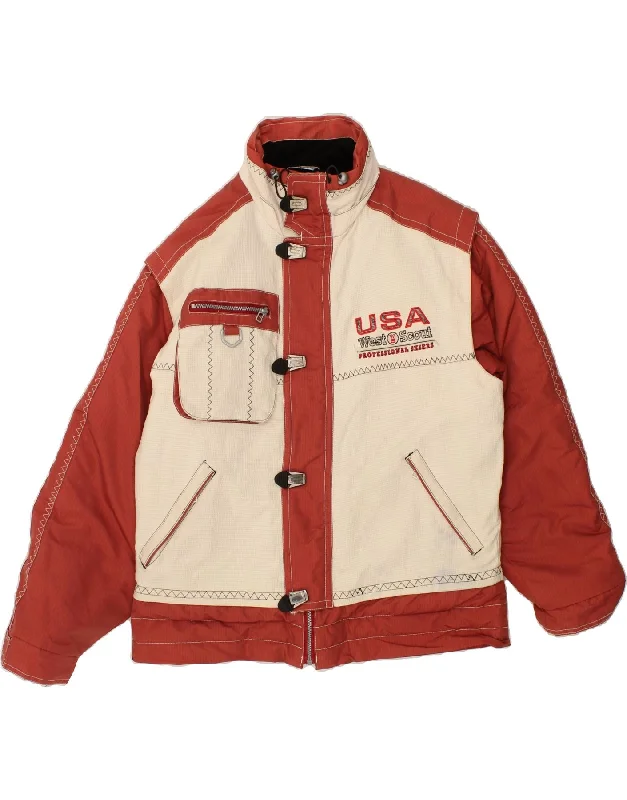 High-Quality Men's Duffle CoatsVINTAGE Mens Windbreaker Jacket UK 38 Medium Red Colourblock Nylon High-Quality Men's Duffle CoatsVINTAGE Mens Windbreaker Jacket UK 38 Medium Red Colourblock Nylon