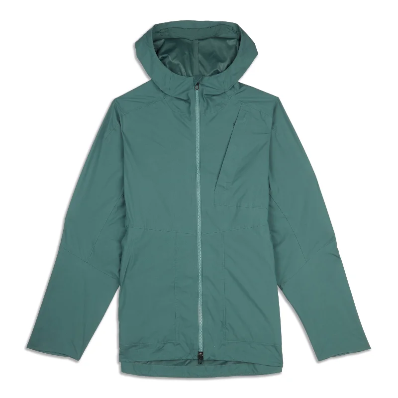 Men's Coats with Quick-Dry FabricWaterproof Full-Zip Rain Jacket - Resale