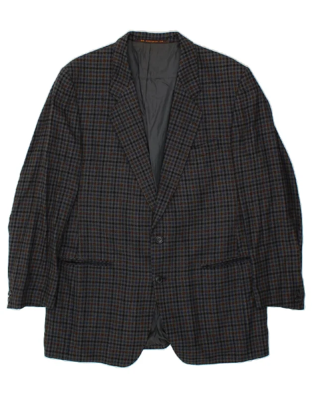 Men's Coats with Hidden PocketsYVES SAINT LAURENT Mens 2 Button Blazer Jacket IT 54 2XL Grey Houndstooth Men's Coats with Hidden PocketsYVES SAINT LAURENT Mens 2 Button Blazer Jacket IT 54 2XL Grey Houndstooth